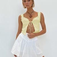 Hazal Mini Skirt White