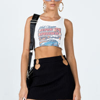 Nina Rib Knit Mini Skirt Black