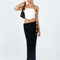 Jordan Knit Midi Skirt Black