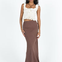 Jodie Maxi Skirt Brown