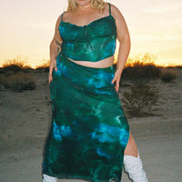 Sound Check Maxi Skirt Curve Blue
