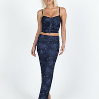 Buttercup Maxi Skirt Blue