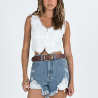 Andry Shorts Mid Wash Denim