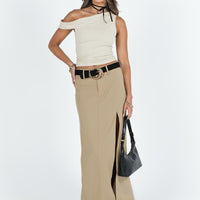 Fall Maxi Skirt Taupe