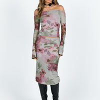 Rujha Midi Skirt Mesh Multi