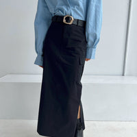 Datura Cargo Midi Skirt Black
