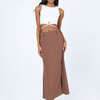Siana Maxi Skirt Brown