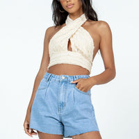 Tamarama Shorts Mid Wash Denim