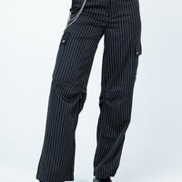 Boyd Pinstripe Cargo Pants Black