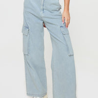 Handler Cargo Jeans Light Wash Denim