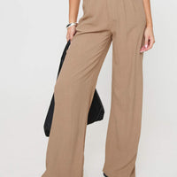 Brenda Linen Blend Pants Beige
