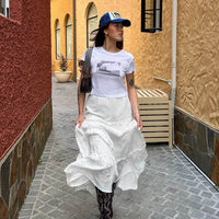 Miriah Maxi Skirt White Low Impact