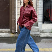 Ramos Low Rise Wide Leg Jeans Mid Blue Wash