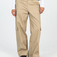 Luna Mid Rise Cargo Pants Beige Petite