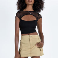 Goodburn Mini Skirt Beige