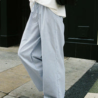 Holiday Tie Front Pant Blue/ White Stripe