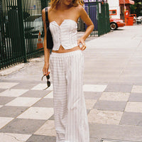 Boarder Pants White Stripe