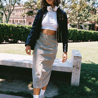 Jacko Midi Cargo Skirt Olive Green