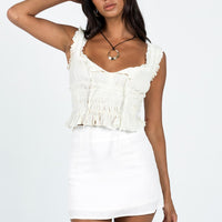Selby Mini Skirt White