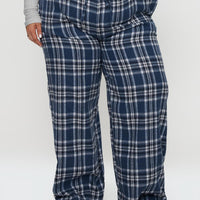 In The Morning Sleep Pant Blue Check Curve