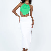 Abigail Midi Skirt White