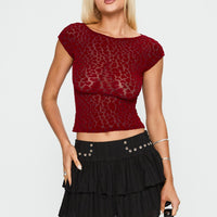 Fire Sign Studded Tiered Mini Skirt Black