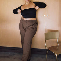Archer Pants Dark Brown Curve