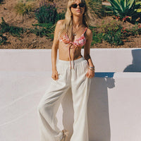 Louis Linen Blend Pants White Petite