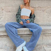 Paige Mid Rise Cargo Jean Denim