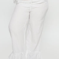 Santabelle Frill Pants White Curve