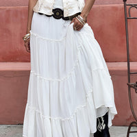 Miriah Maxi Skirt White Low Impact