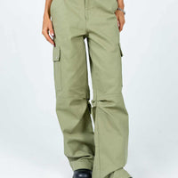 Fallout Mid Rise Cargo Pants Green