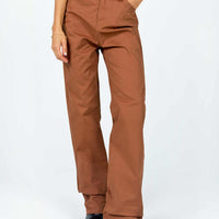 Carissa Wide Leg Denim Jeans Brown