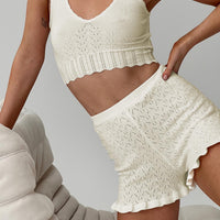 Beeby Knit Shorts Cream