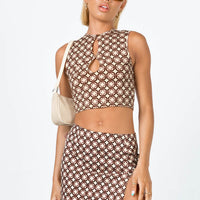 Motel Pelma Mini Skirt Chain Tangle Beige