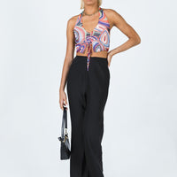 Jhene Satin Pants Black