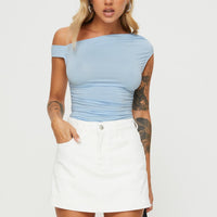 Heuston Denim Skort White Denim
