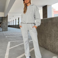 Arya Straight Leg Track Pants Grey
