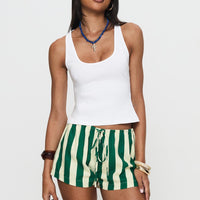 Salt Air Shorts Green / Cream Stripe