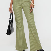 Jinxed Pant Green Stripe
