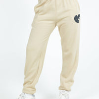 Princess Polly Track Pants Bubble Text Stone / Slate