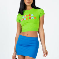 Karley Low Waist Mini Skirt Blue