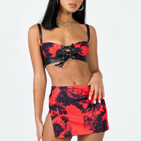 Main Stage Mini Skirt Red / Black