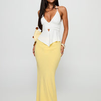 Jodie Maxi Skirt Lemon Yellow