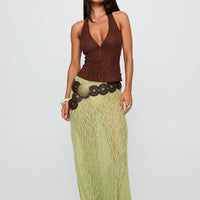 Pura Vida Lace Maxi Skirt Sage