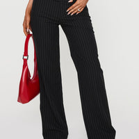 Socialista Pinstripe Pant Black