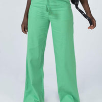 Aubrie Wide Leg Pants Green