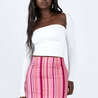 Beechwood Mid Rise Mini Skirt Pink