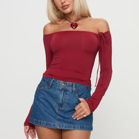 Nicolina Low Rise Denim Mini Skirt Light Wash Tall