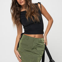 Wolf Cargo Mini Skirt Olive